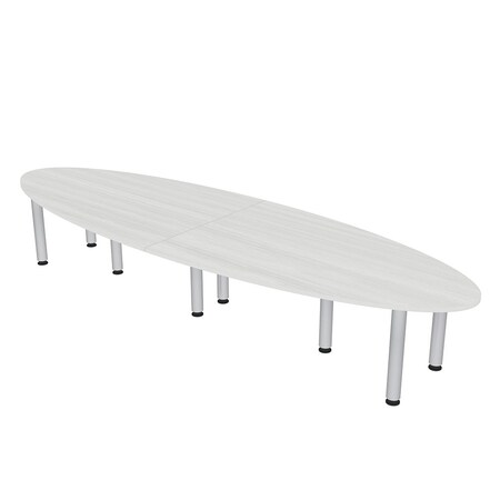 Skutchi Designs 45 in W, 120 in L, 29 in H, Engineered Wood Top, White HAR-OVL-46119-PT-WC